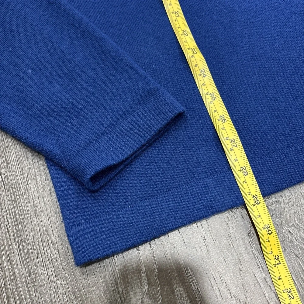Banana Republic 100% Cashmere V Neck Pullover Sweater Mens XL Blue Extra Large